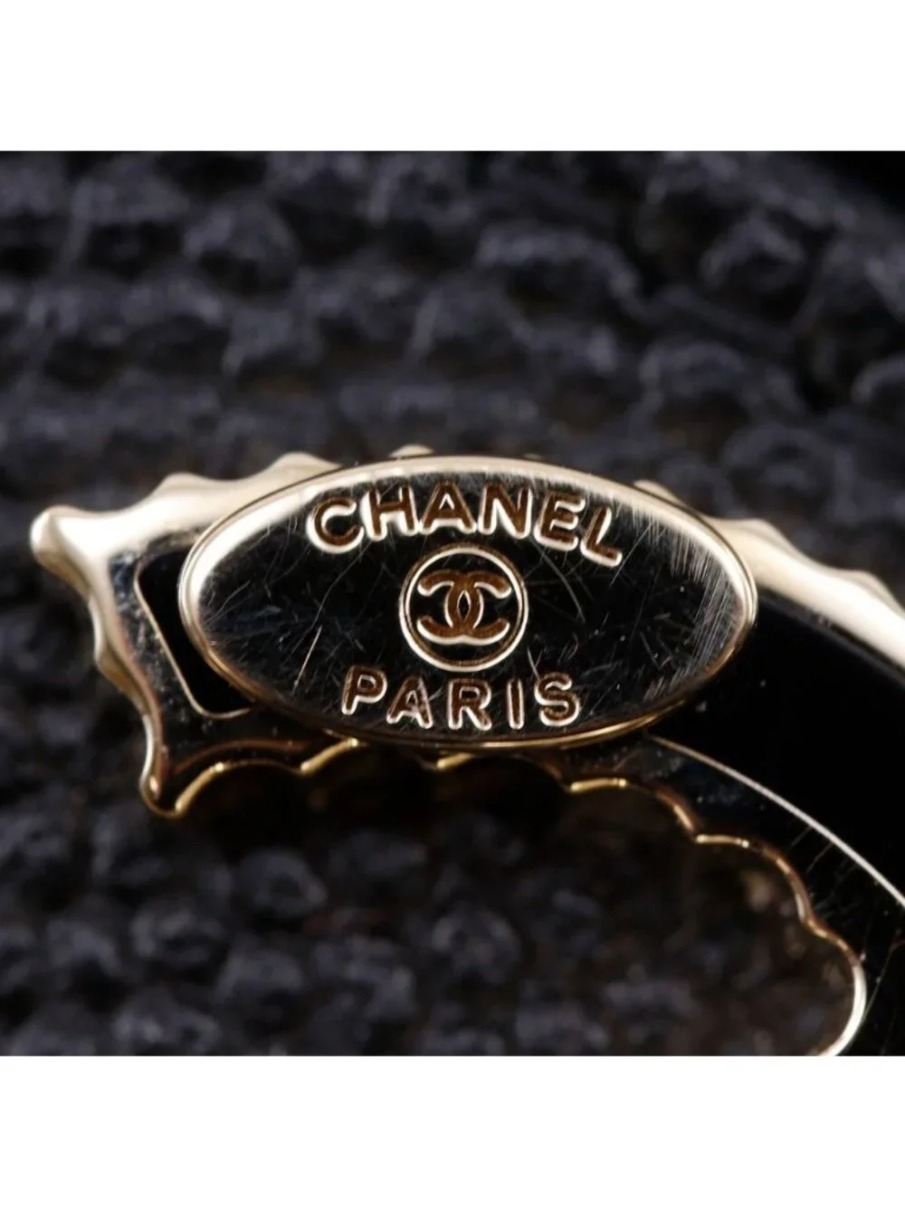 Chanel Mademoiselle Quilted Caviar Leather Black Chain Wallet Shoulder